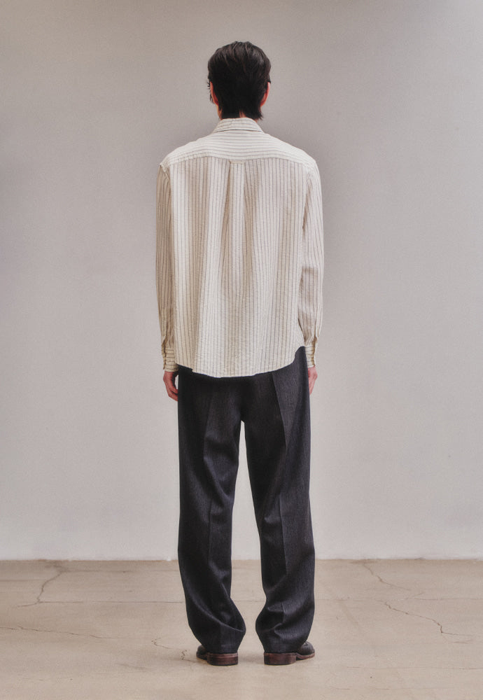 Art if acts - Wrinkle Rayon Shirt (Cream/Charcoal) product image 6 | TRAB K-Fashion Australia