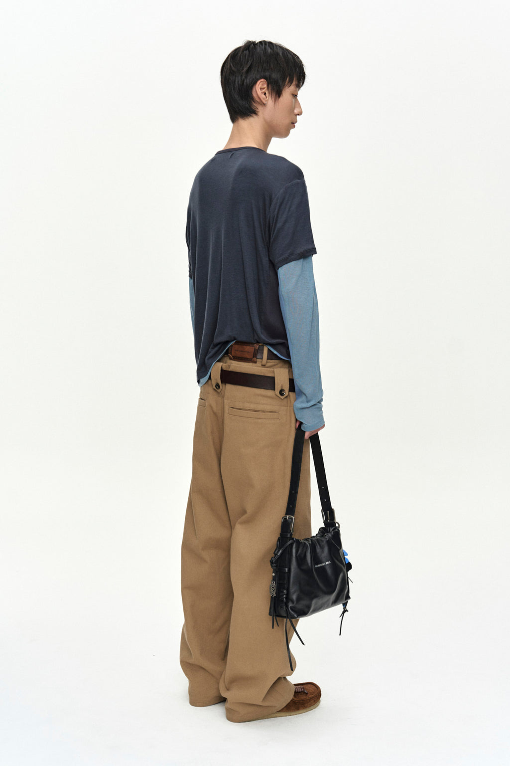 Andersson Bell - Brad Layered T-Shirt (Slate Blue/Asphalte) product image 4 | TRAB K-Fashion Australia