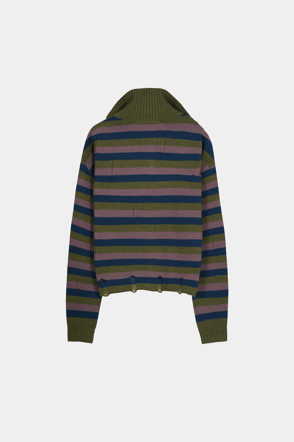 Andersson Bell - Double Layered Stripe Half Zip-Up Sweater (Blue/Grey) product image 9 | TRAB K-Fashion Australia