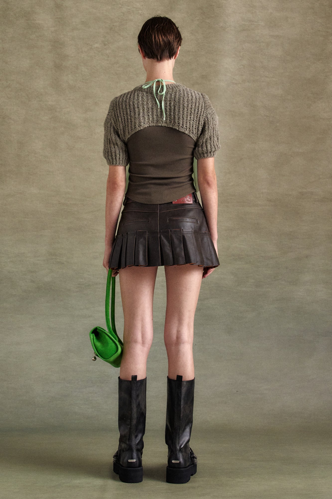 Andersson Bell - Cut-Out Combination Knit Top (Beige) product image 2 | TRAB K-Fashion Australia