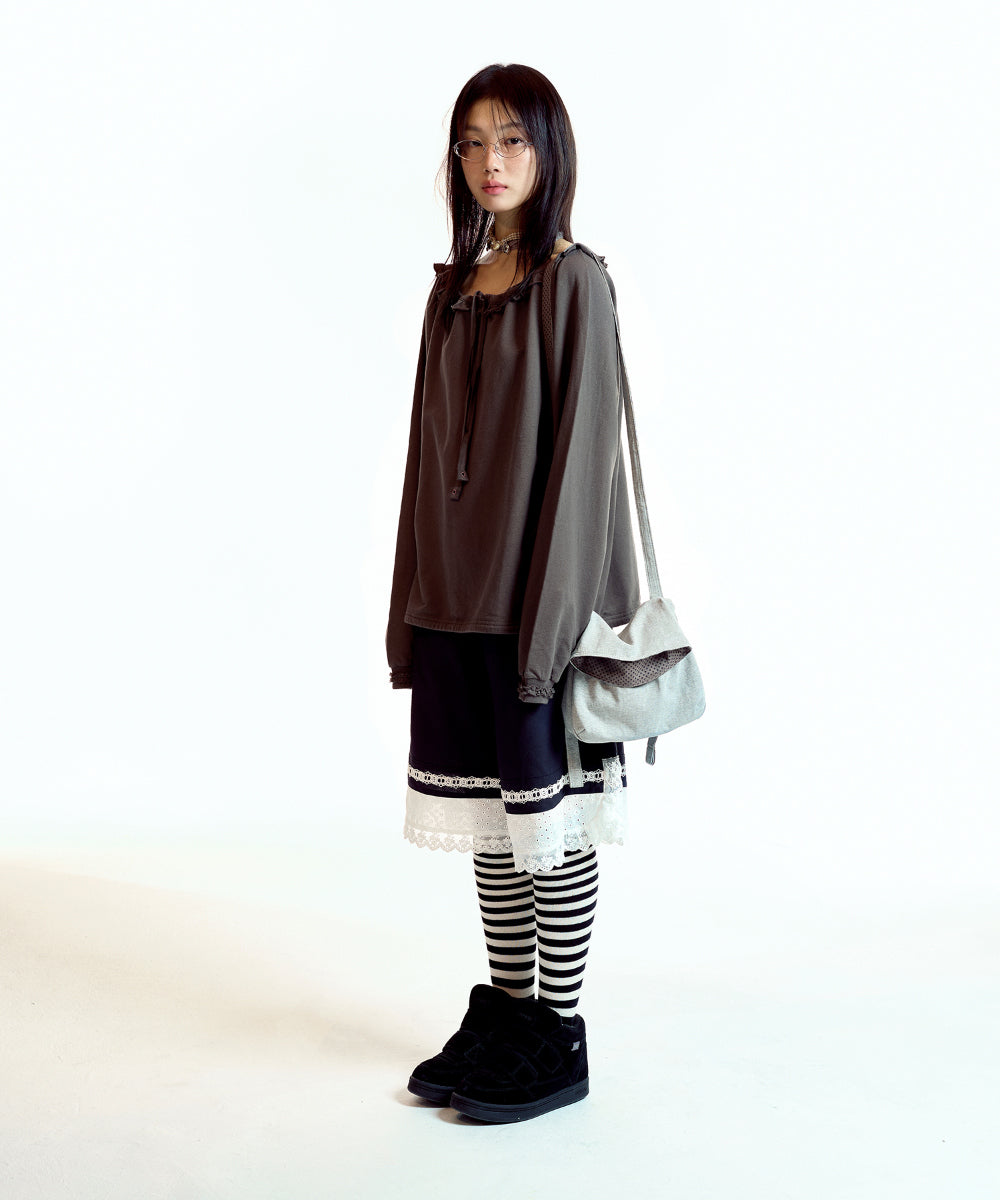 Coyseio - Drawstring Long Sleeve (Charcoal) product image 11 | TRAB K-Fashion Australia