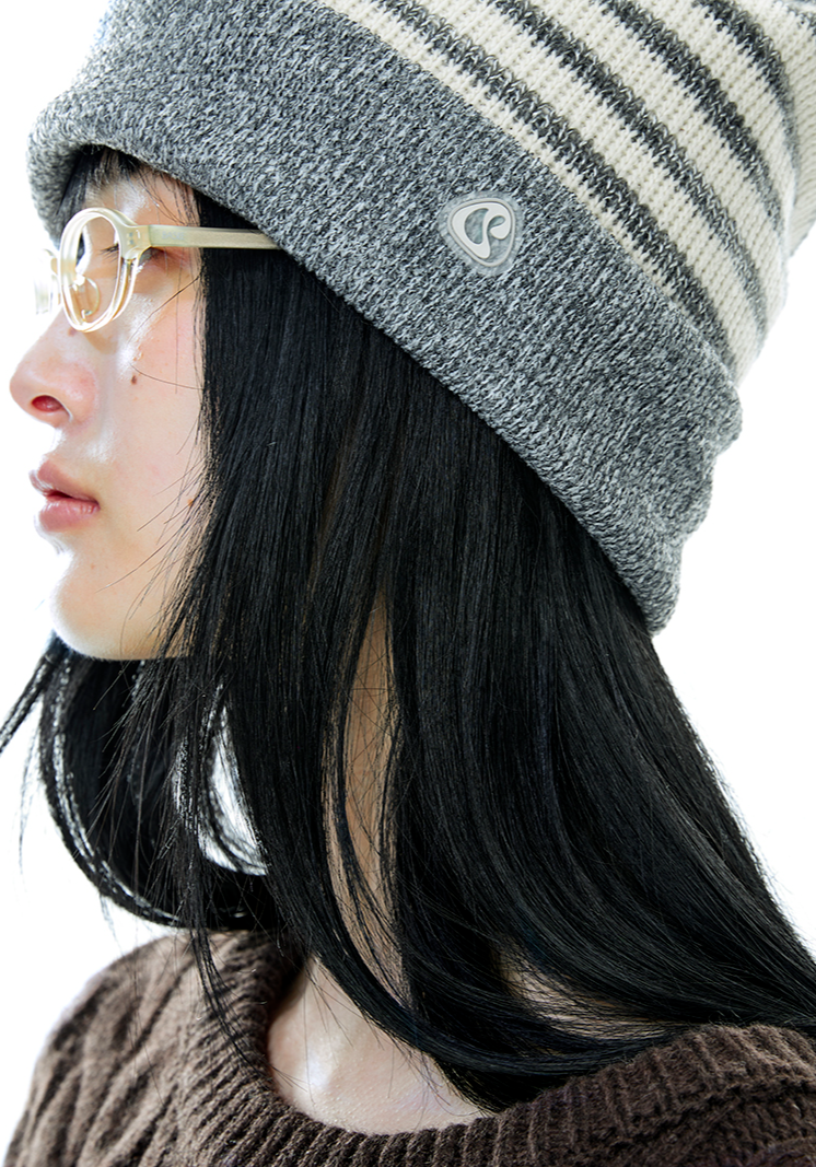 Coyseio - Patchwork Beanie (Grey) product image 2 | TRAB K-Fashion Australia