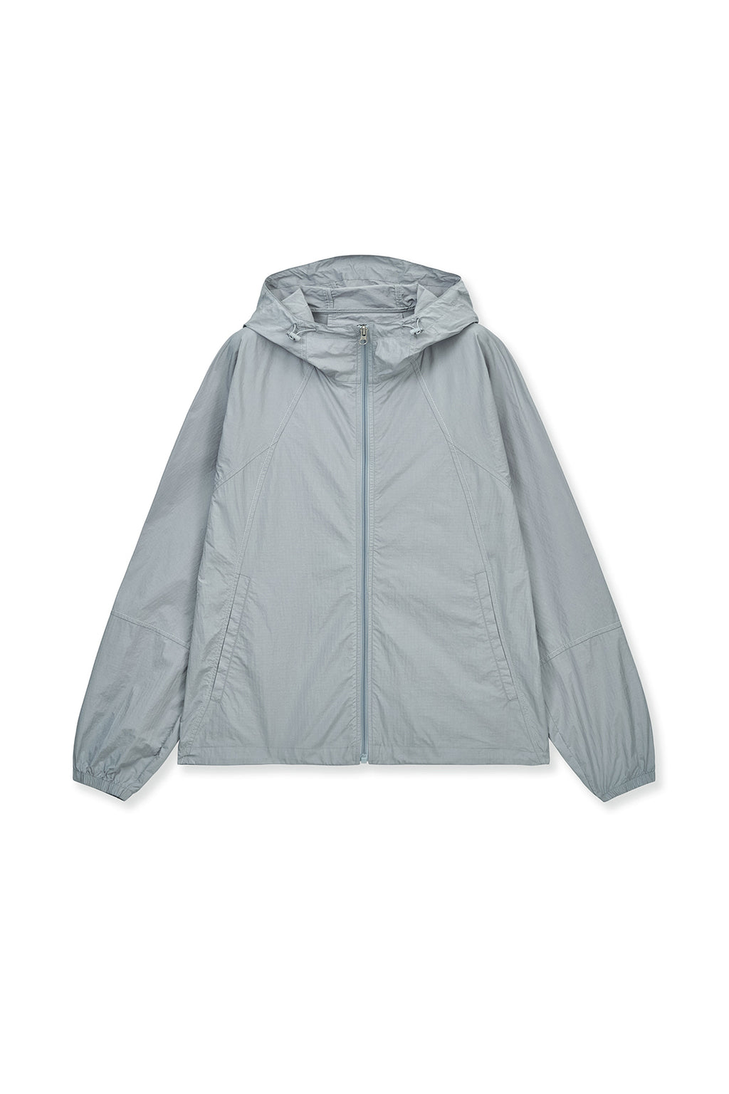 Matin Kim - Back Logo Hoody Wind Breaker (Light Grey) product image 1 | TRAB K-Fashion Australia