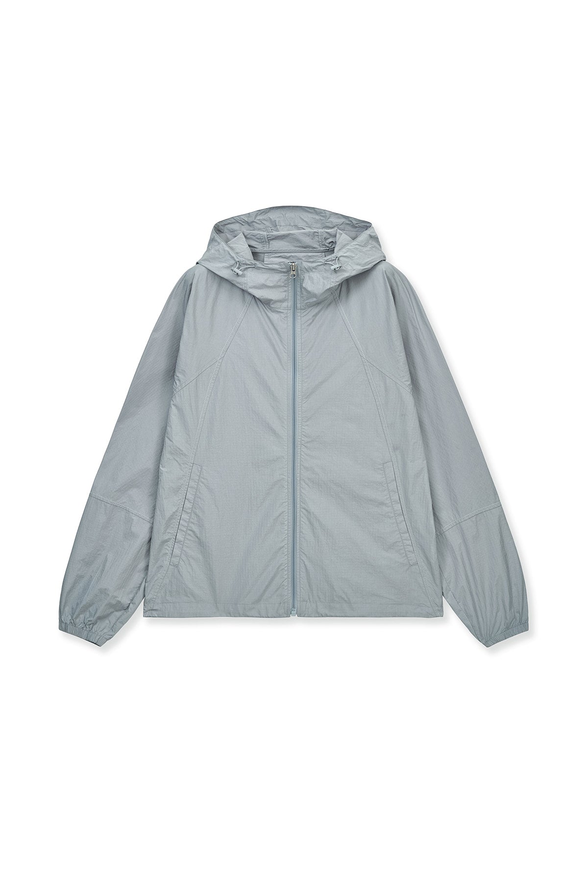 Matin Kim - Back Logo Hoody Wind Breaker (Light Grey) product image 1 | TRAB K-Fashion Australia