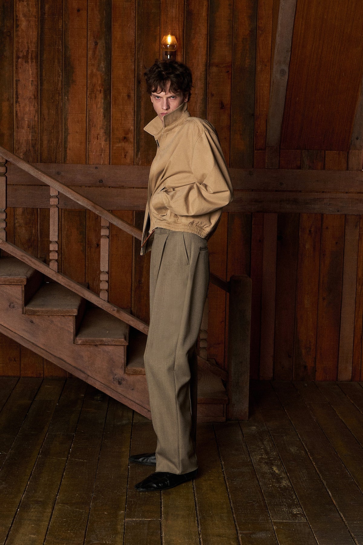 STU - Curved Cuff Jacket (Beige) product image 12 | TRAB K-Fashion Australia