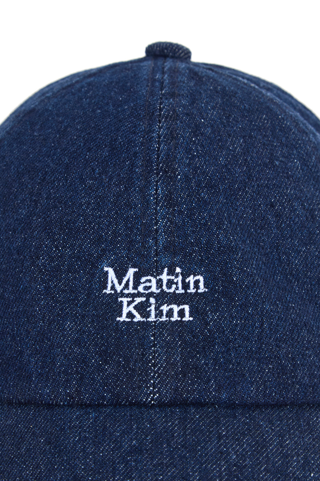 Matin Kim - Matin Mini Logo Denim Ball Cap (Blue) product image 4 | TRAB K-Fashion Australia