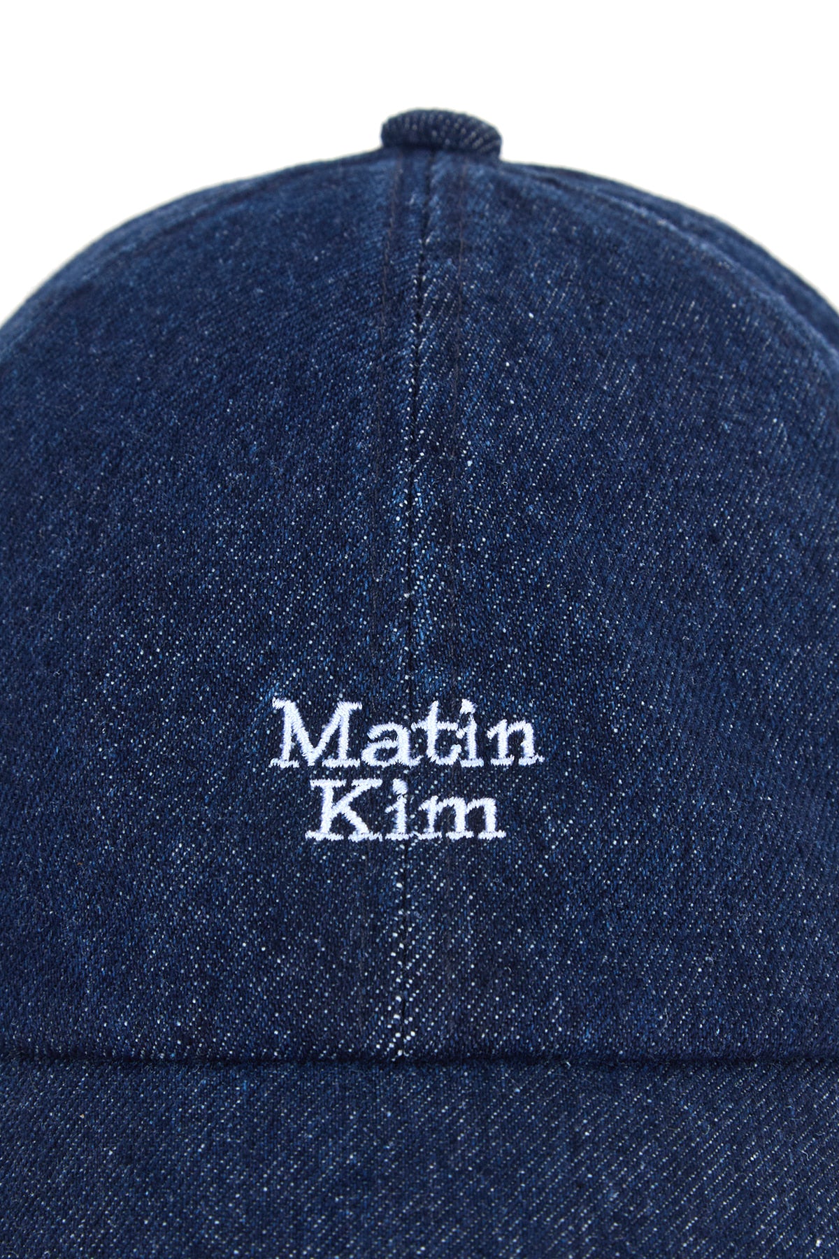 Matin Kim - Matin Mini Logo Denim Ball Cap (Blue) product image 4 | TRAB K-Fashion Australia
