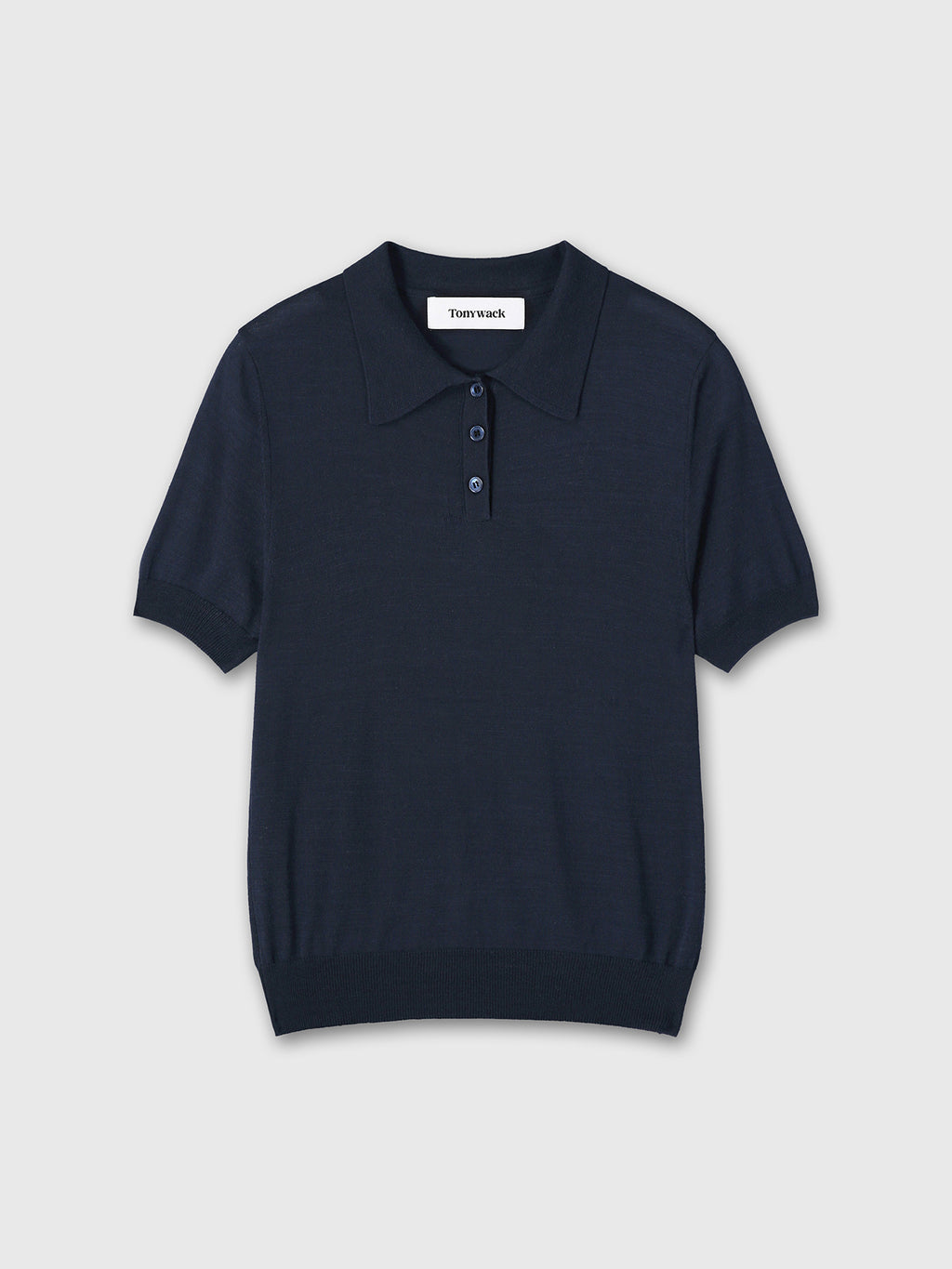 Tonywack - Silk Cotton Polo Shirt (Navy) product image 9 | TRAB K-Fashion Australia