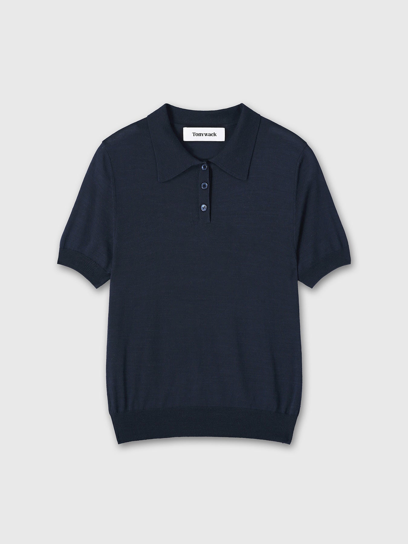 Tonywack - Silk Cotton Polo Shirt (Navy) product image 9 | TRAB K-Fashion Australia