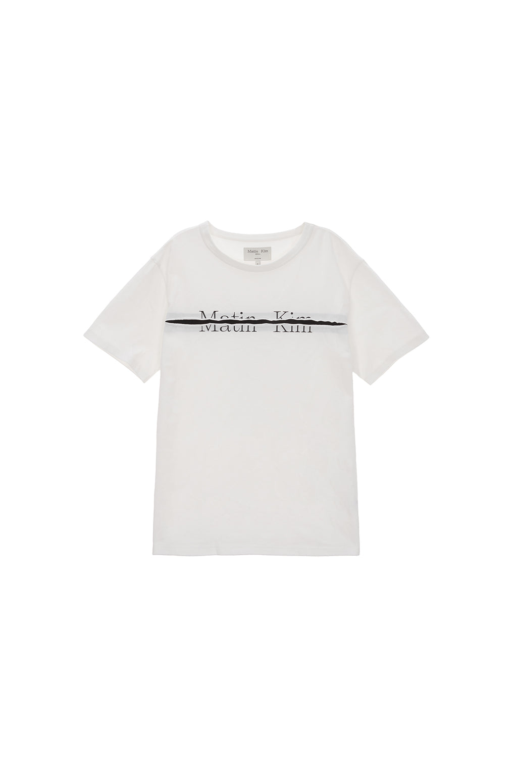 Matin Kim - Logo Cutted Layered Top (White) product image 1 | TRAB K-Fashion Australia
