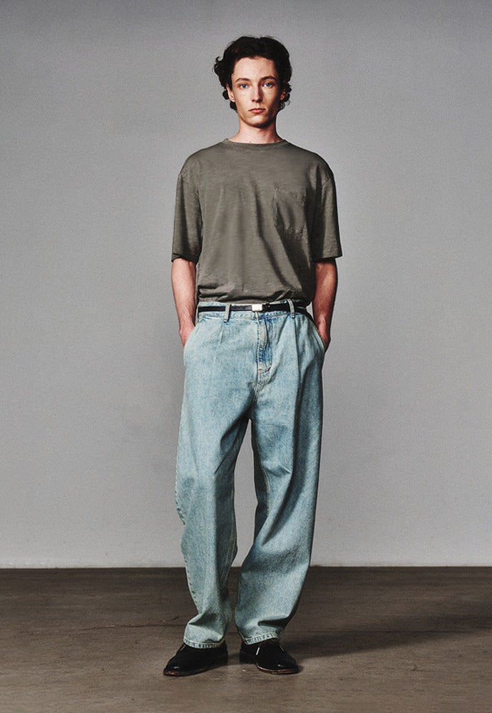 Art if acts - Garment Dyed Slub Pocket T-Shirt (Cliff) product image 1 | TRAB K-Fashion Australia