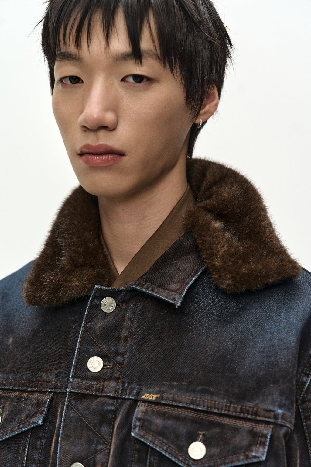 Andersson Bell - Unisex Padded Denim Bomber Jacket (Brown/Blue) product image 9 | TRAB K-Fashion Australia
