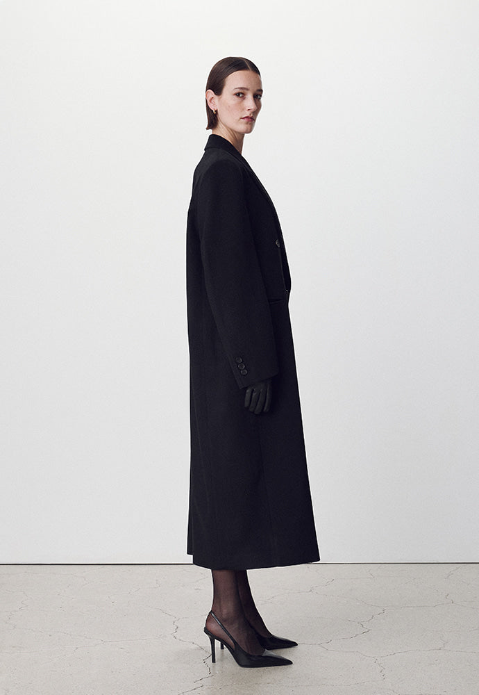 Tonywack - Wool And Cashmere Extra-Long Coat (Black) product image 3 | TRAB K-Fashion Australia