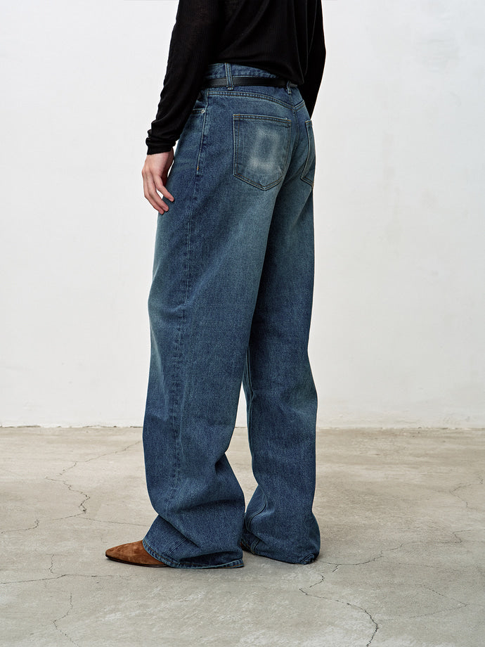 Tonywack - Wide-Leg Denim Jeans (Mid Blue) product image 2 | TRAB K-Fashion Australia