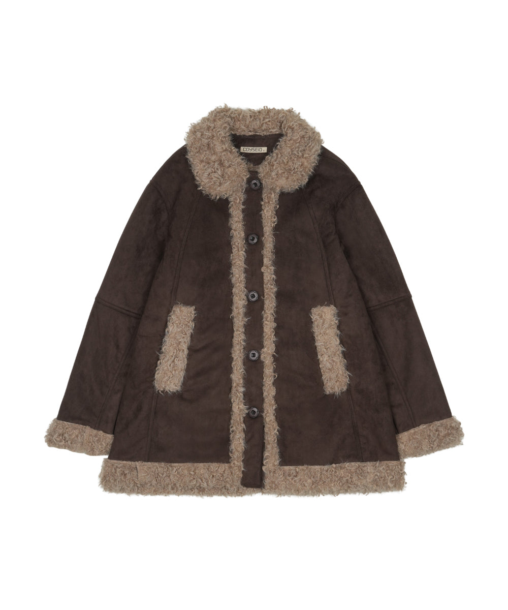 Coyseio - Hairy Suede Mustang Jacket (Brown) product image 14 | TRAB K-Fashion Australia