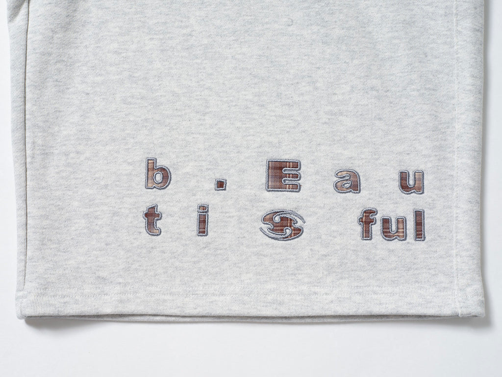 San San Gear - San San X B.E Sweatshorts (White Melange) product image 7 | TRAB K-Fashion Australia