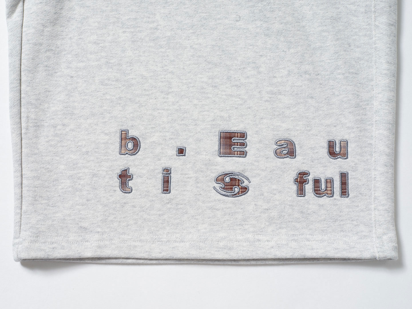 San San Gear - San San X B.E Sweatshorts (White Melange) product image 7 | TRAB K-Fashion Australia