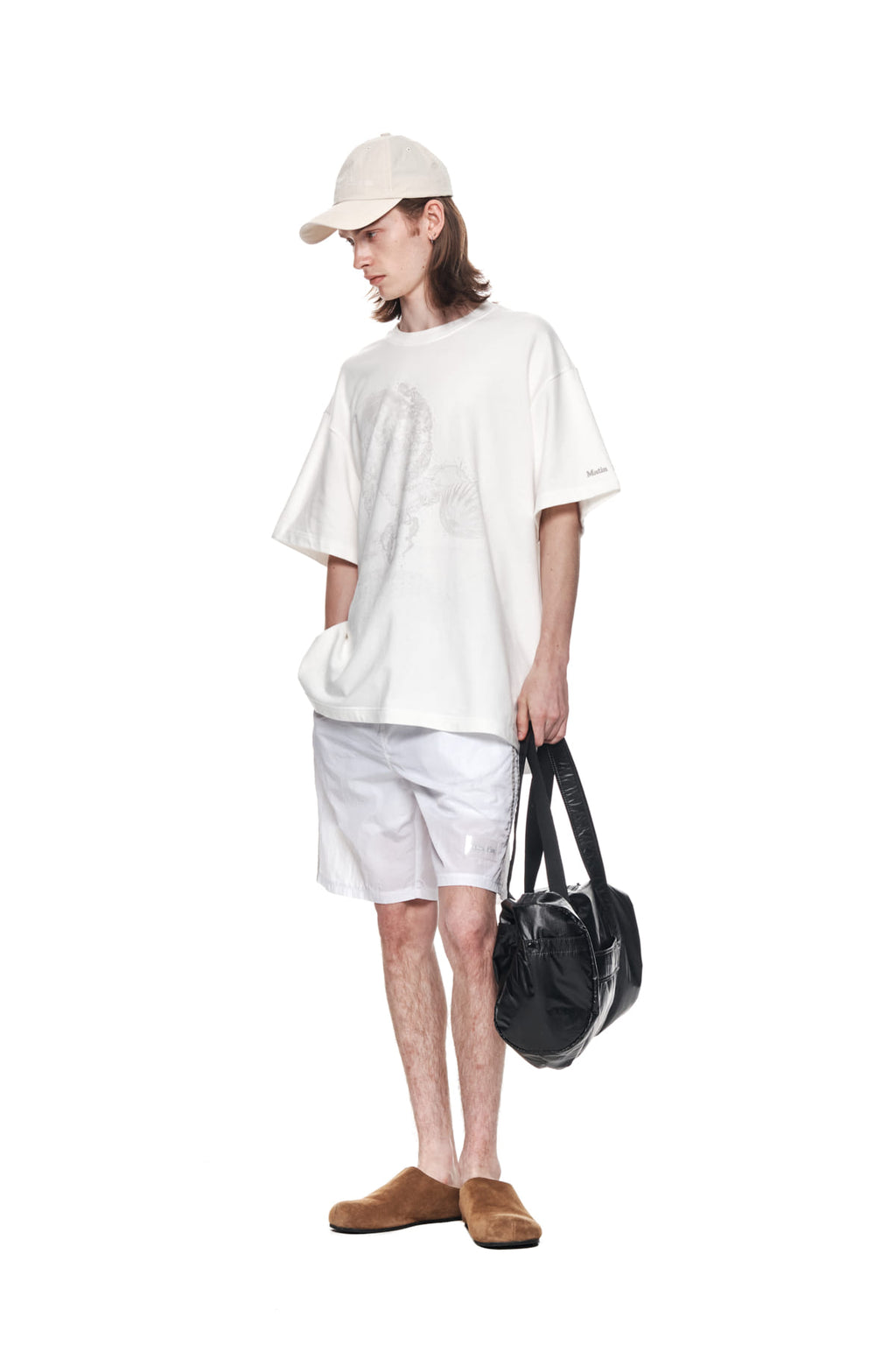 Matin Kim - Side Point Nylon Half Shorts (White) product image 9 | TRAB K-Fashion Australia