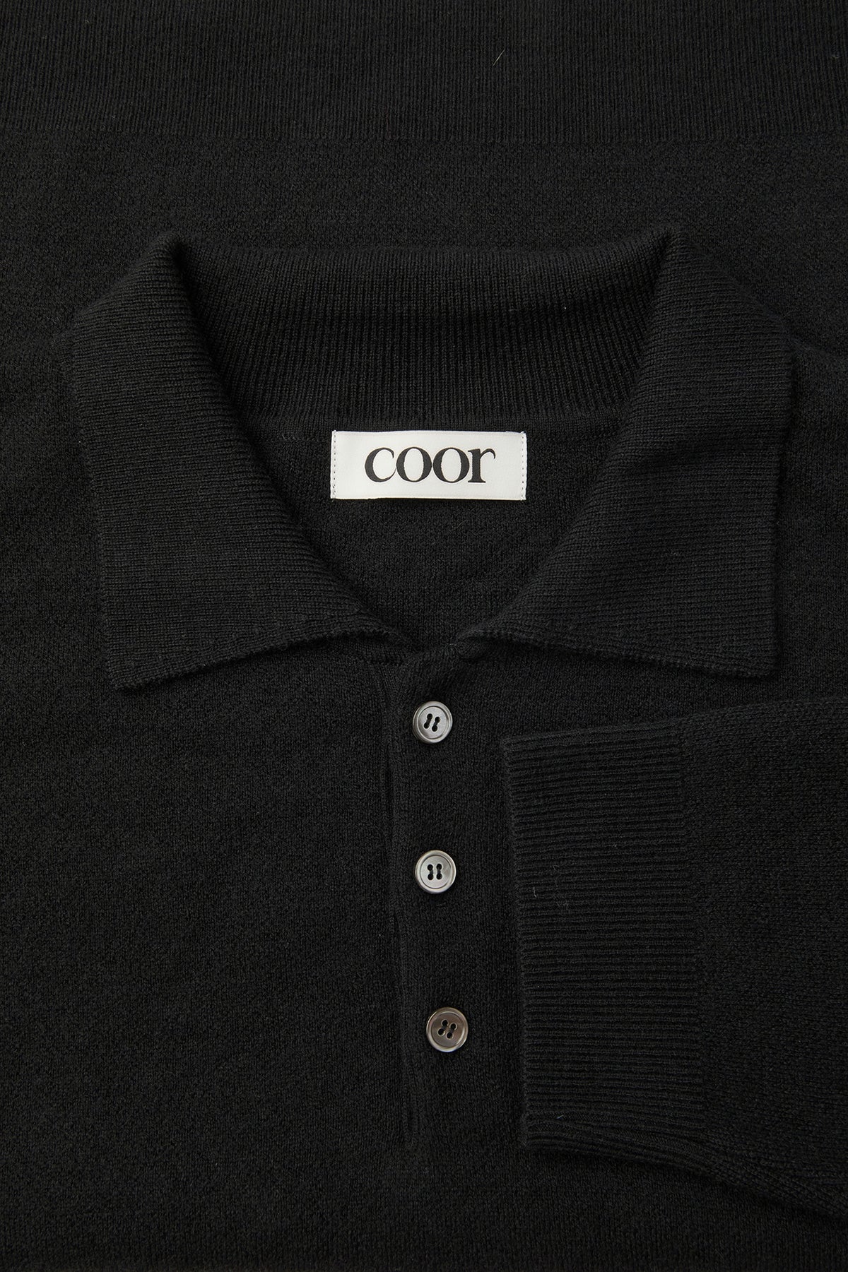 Coor - Topfill Wool Polo Knit (Black) product image 5 | TRAB K-Fashion Australia