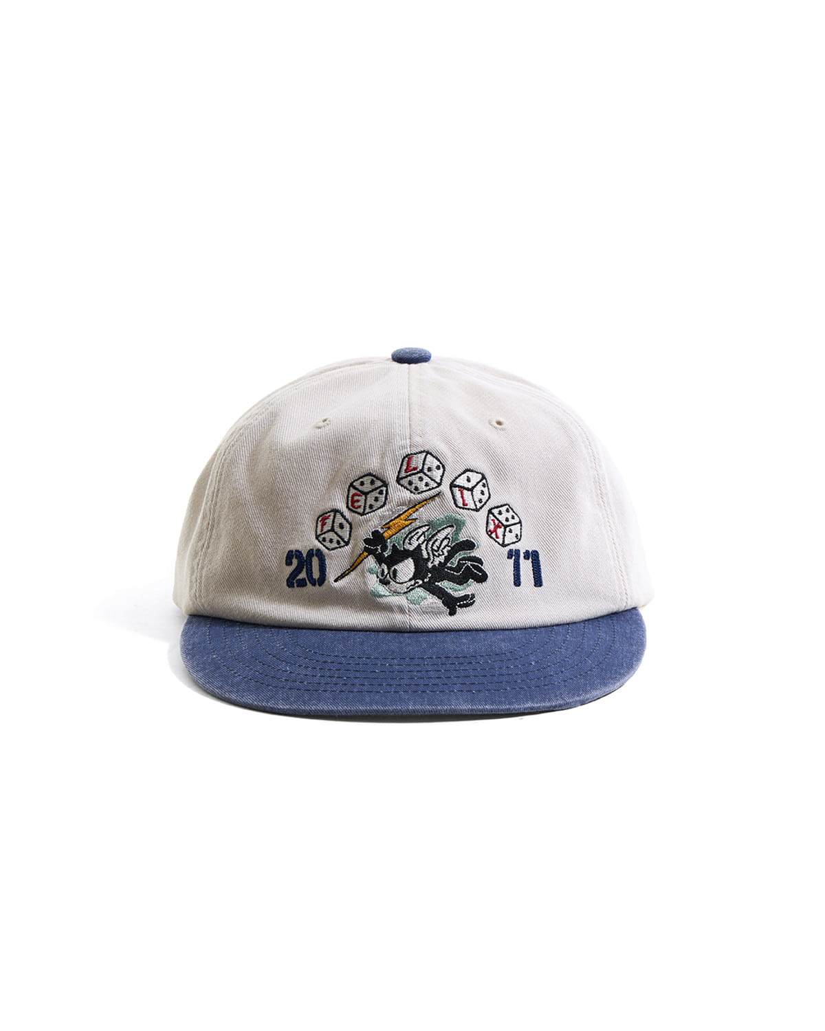 Eastlogue - Angel Felix Dice Embroidered Cap (Navy & Cream) product image 1 | TRAB K-Fashion Australia