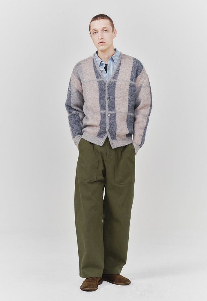 Art if acts - Mohair Ombre Check Cardigan (Grey) product image 1 | TRAB K-Fashion Australia