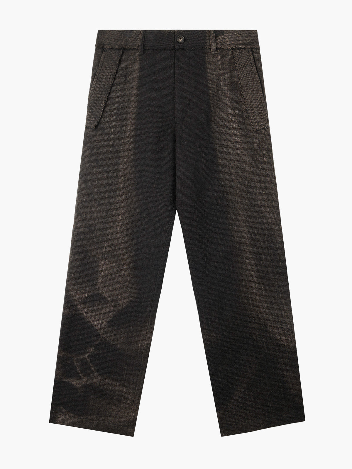 Jiyong Kim - Sun-Bleached Raw-Edge Straight Trousers (Black) product image 8 | TRAB K-Fashion Australia
