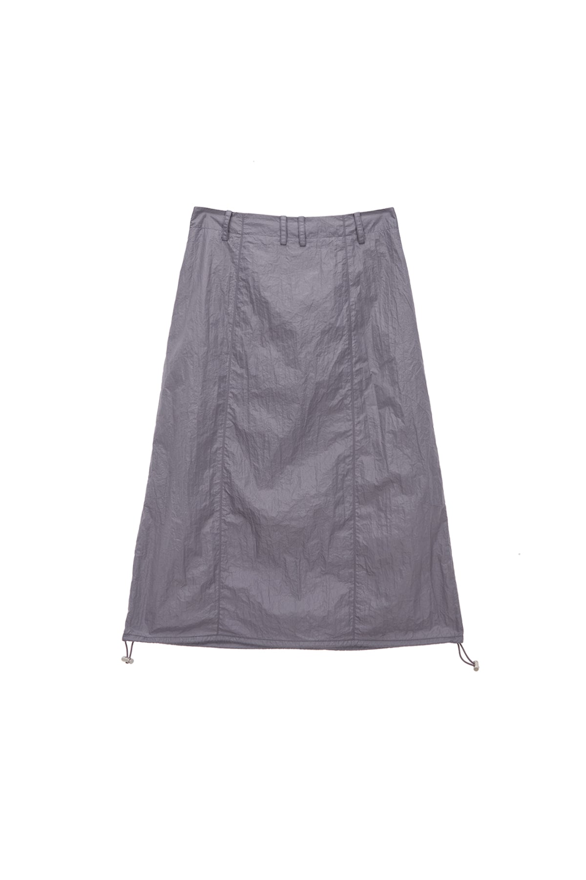 Matin Kim - Glossy Volume Midi Skirt (Violet) product image 2 | TRAB K-Fashion Australia
