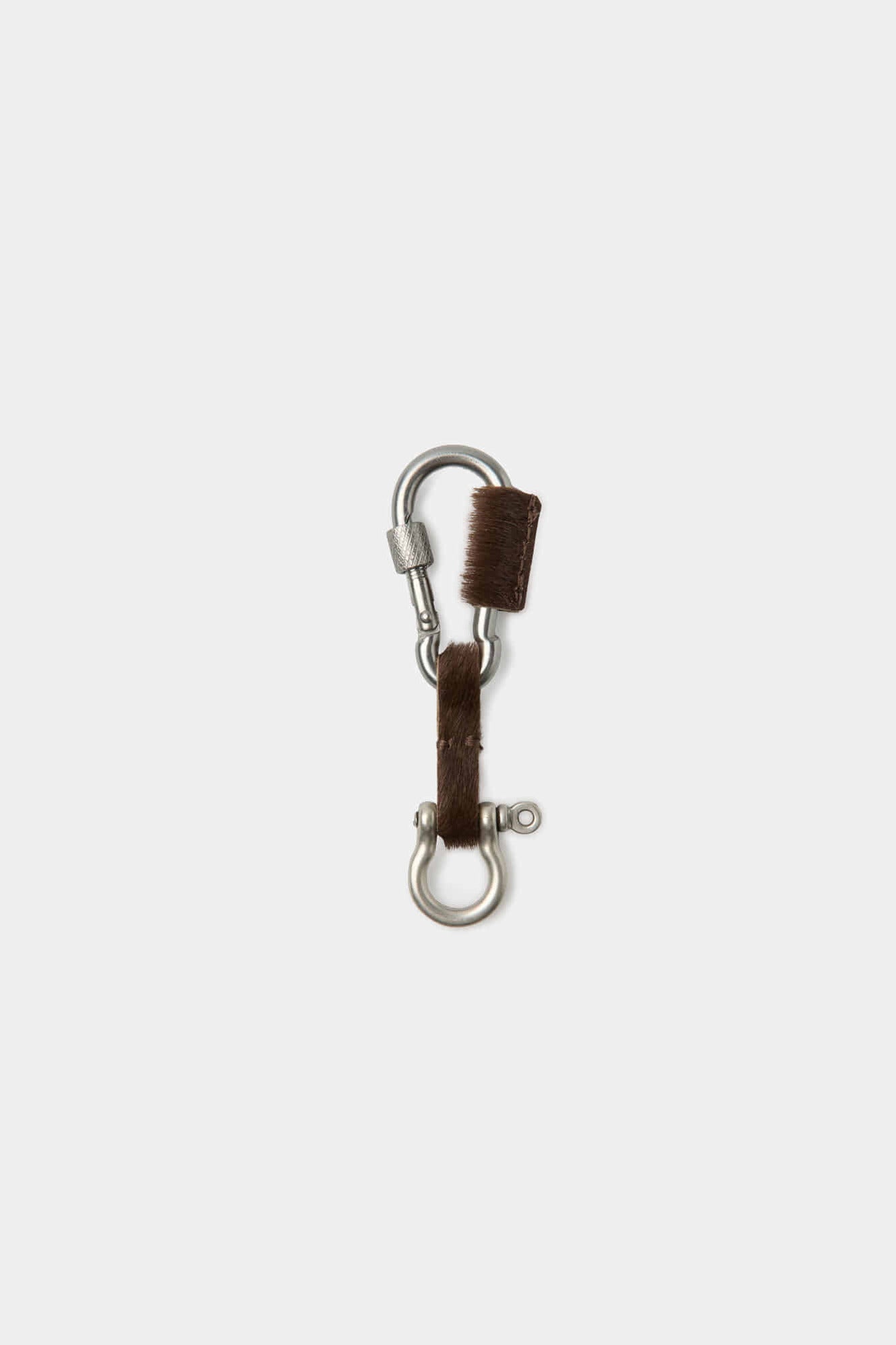 Coor - Cowhide Carabiner Keyring (Brown) product image 1 | TRAB K-Fashion Australia