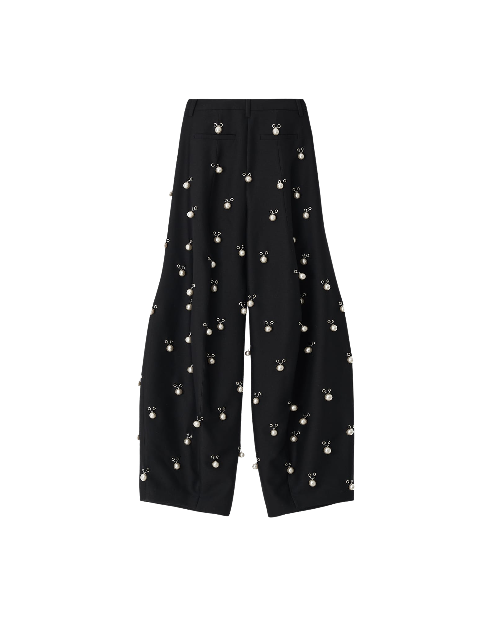 Kimhe Kim - Pearl Embellished Wool-Silk Balloon Trousers (Black) product image 9 | TRAB K-Fashion Australia