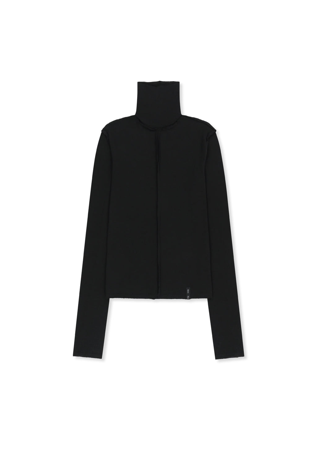 Matin Kim - Raw Cut High Neck Top (Black) product image 1 | TRAB K-Fashion Australia