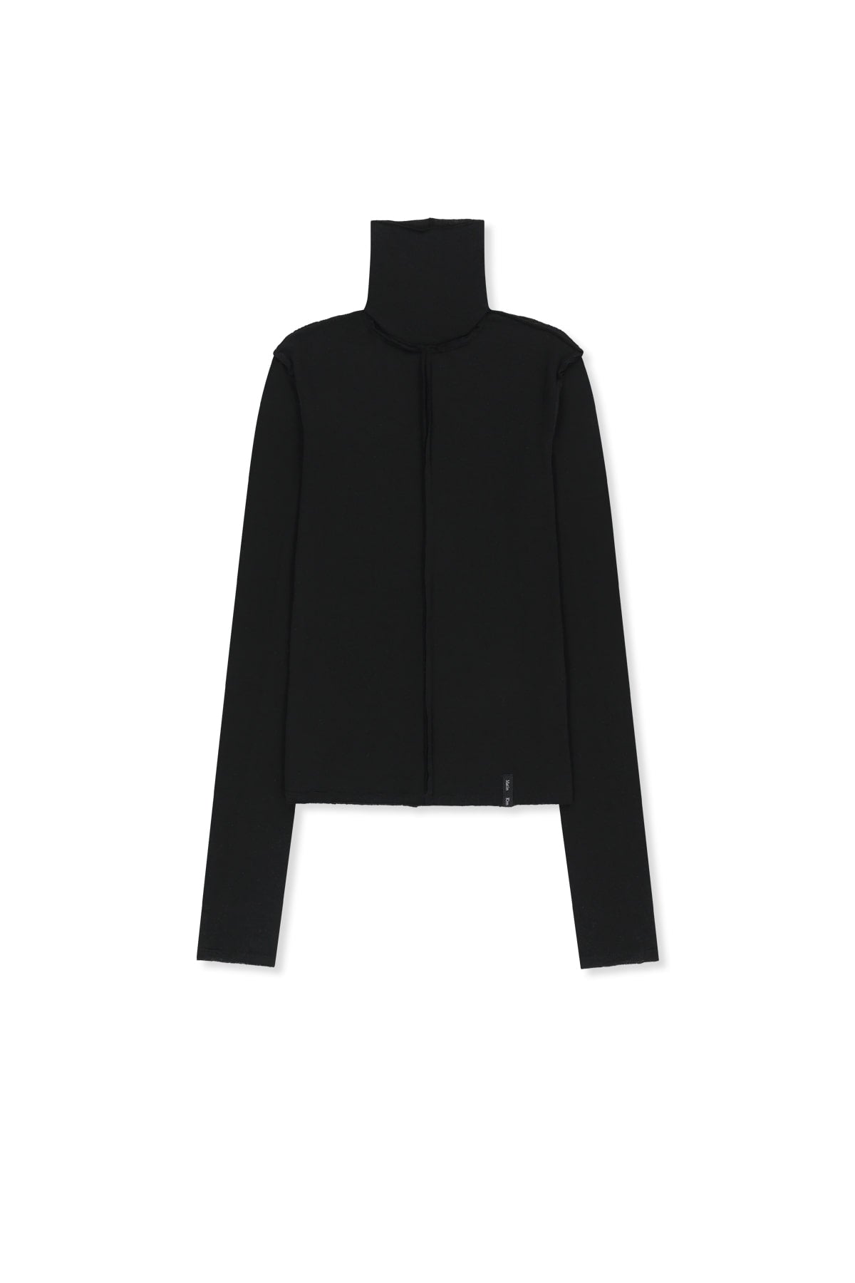 Matin Kim - Raw Cut High Neck Top (Black) product image 1 | TRAB K-Fashion Australia