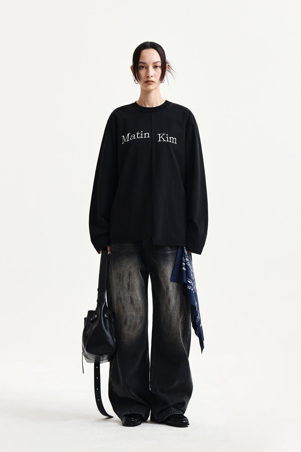 Matin Kim - Vintage Dirty Washed Denim Pants (Black) product image 8 | TRAB K-Fashion Australia