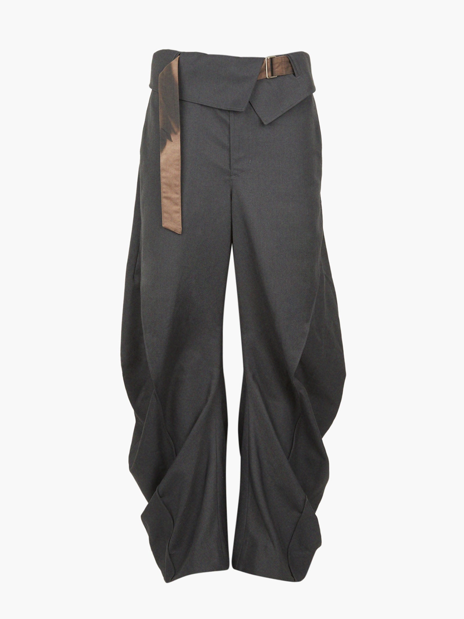 Jiyong Kim - Sun-Bleached Curved Trousers (Dark Grey) product image 14 | TRAB K-Fashion Australia
