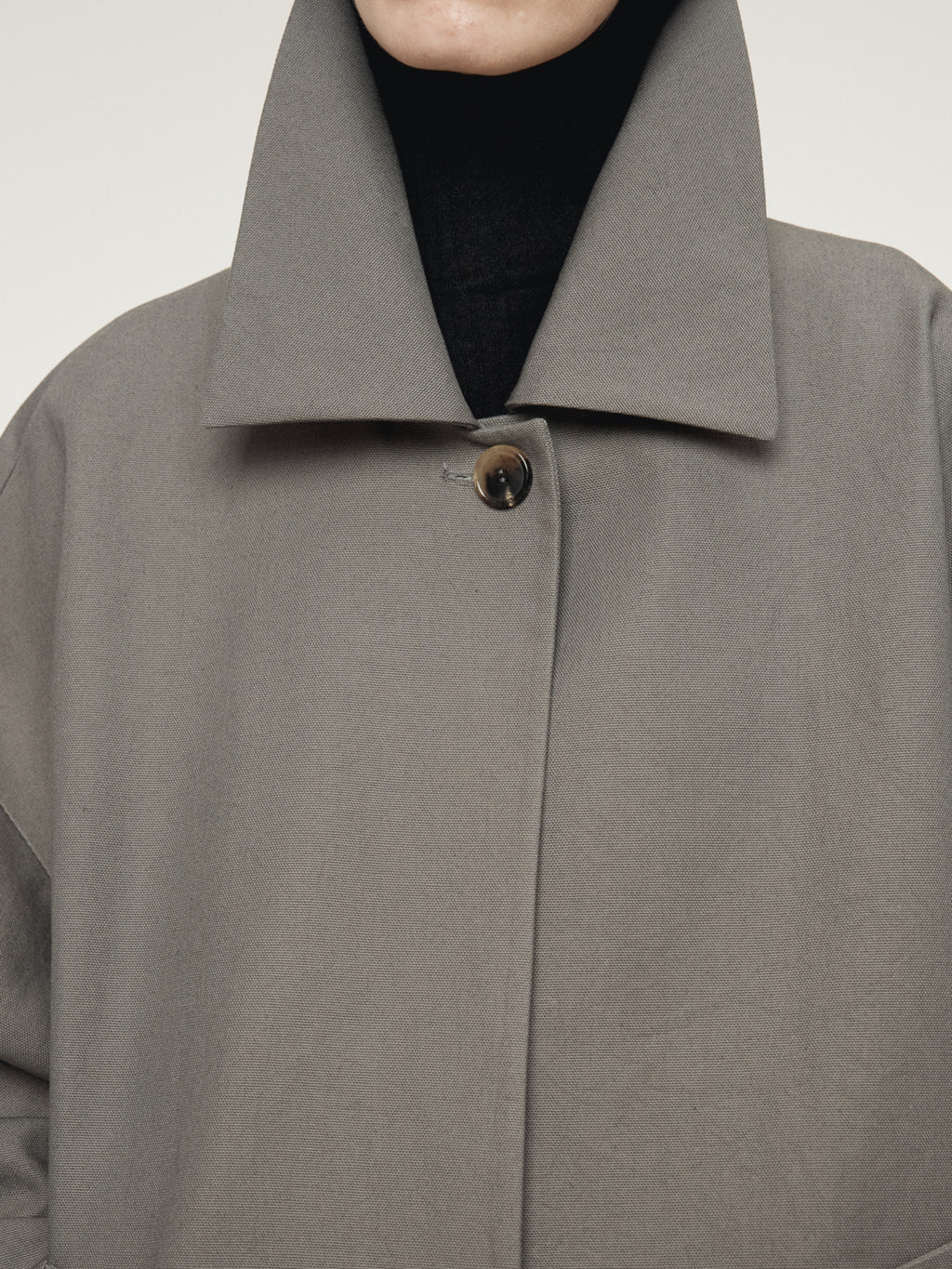 Recto - Oversized Half Coat (Stone Grey) product image 7 | TRAB K-Fashion Australia