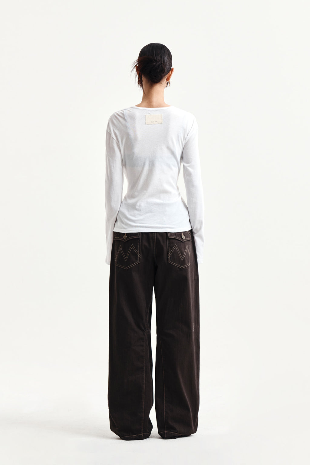 Matin Kim - Tied Drapery Top (White) product image 7 | TRAB K-Fashion Australia