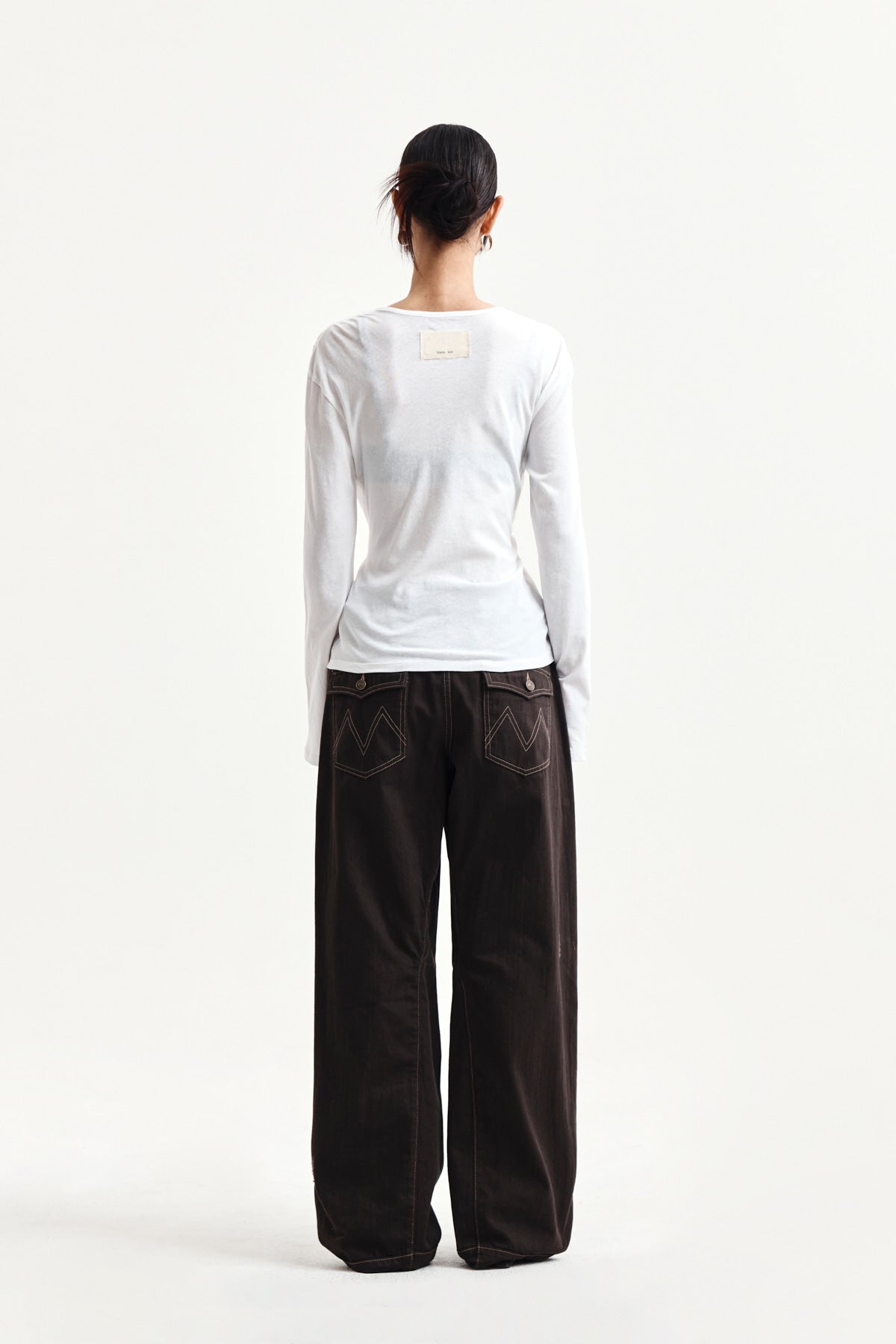 Matin Kim - Tied Drapery Top (White) product image 7 | TRAB K-Fashion Australia