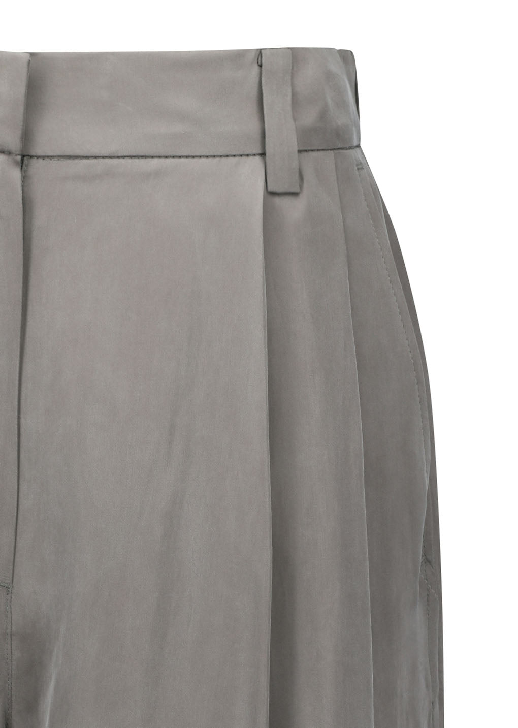 Amomento - Women's Cupro Two Tuck Wide Pants (Grey) product image 8 | TRAB K-Fashion Australia