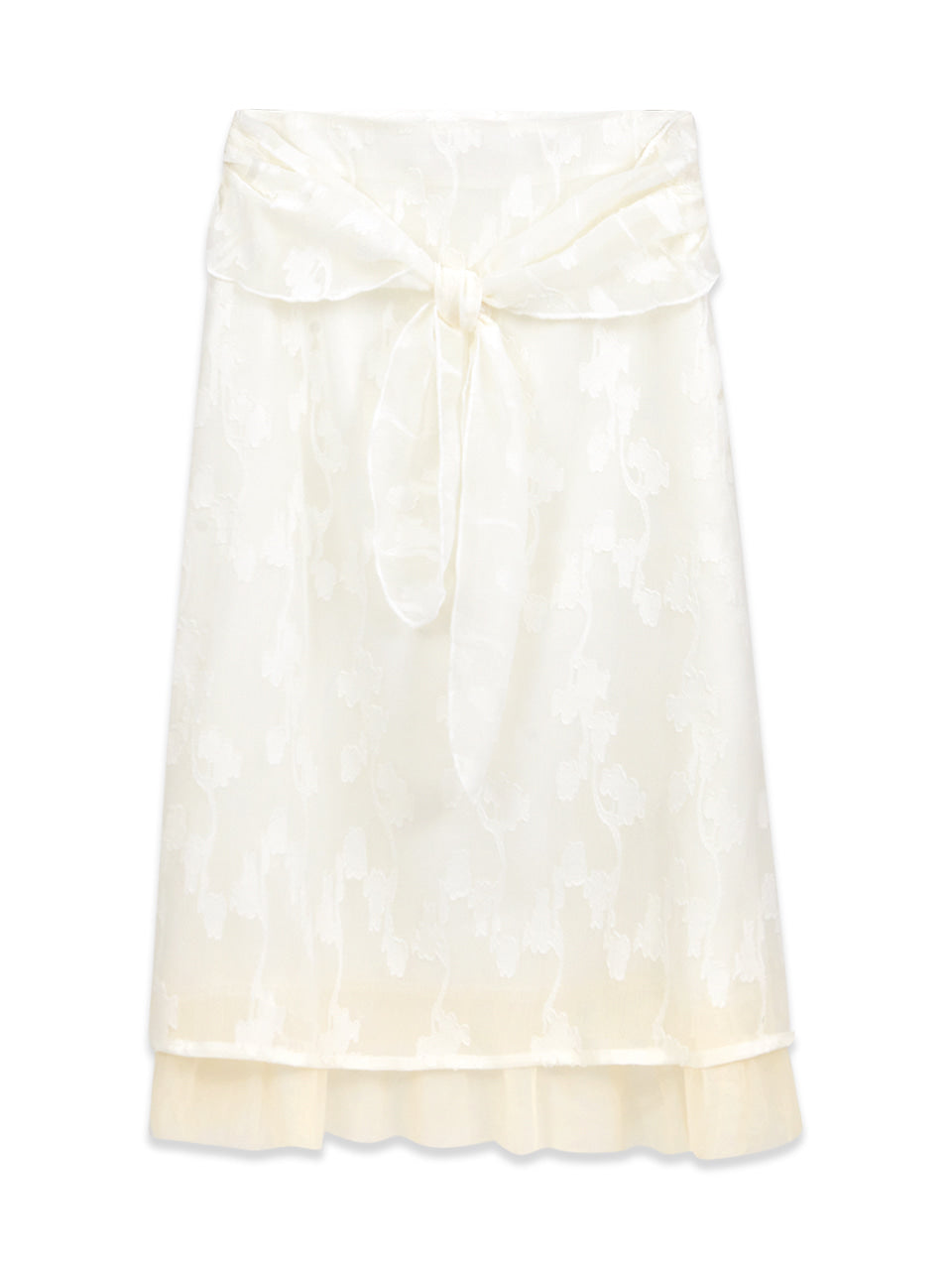 Margarin Fingers - Ribbon Detail Mermaid Skirt (Cream) product image 2 | TRAB K-Fashion Australia