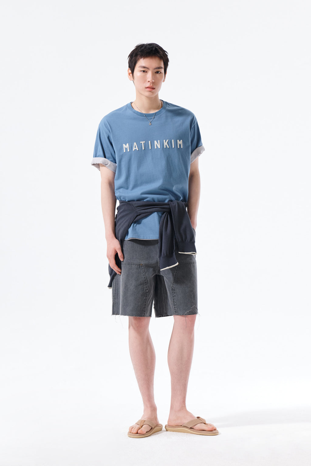 Matin Kim - Applique Felt Logo Top (Blue) product image 9 | TRAB K-Fashion Australia