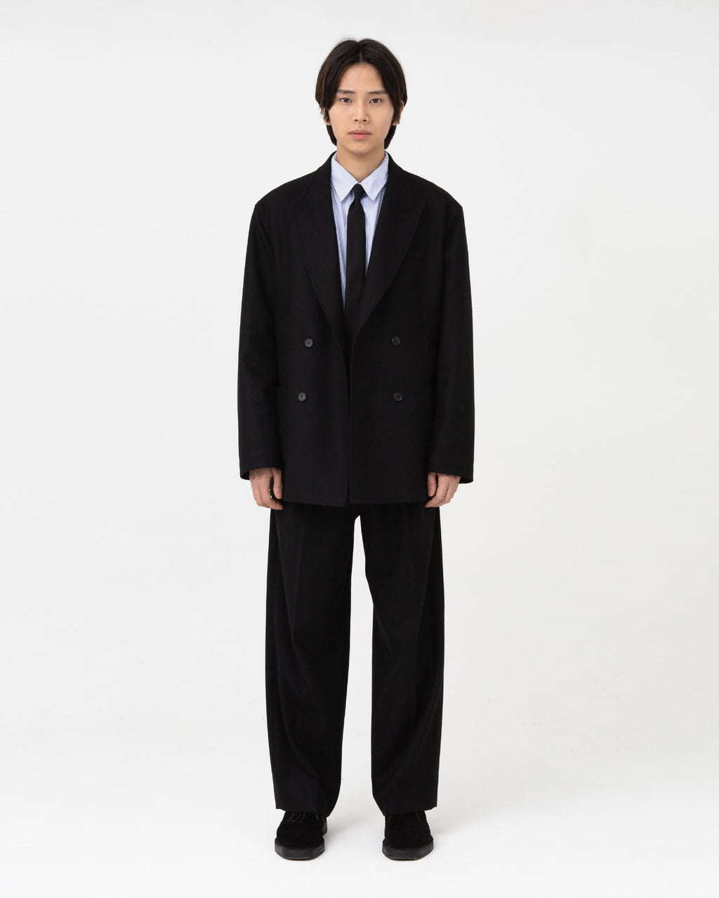 Brownyard - Pure Wool Double Breasted Jacket (Black) product image 4 | TRAB K-Fashion Australia