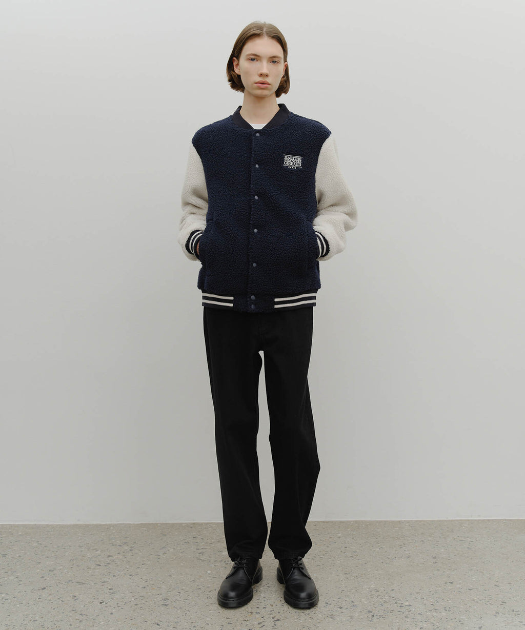Marithe & Francois Girbaud - Fleece Varsity Jacket (Ivory) product image 5 | TRAB K-Fashion Australia