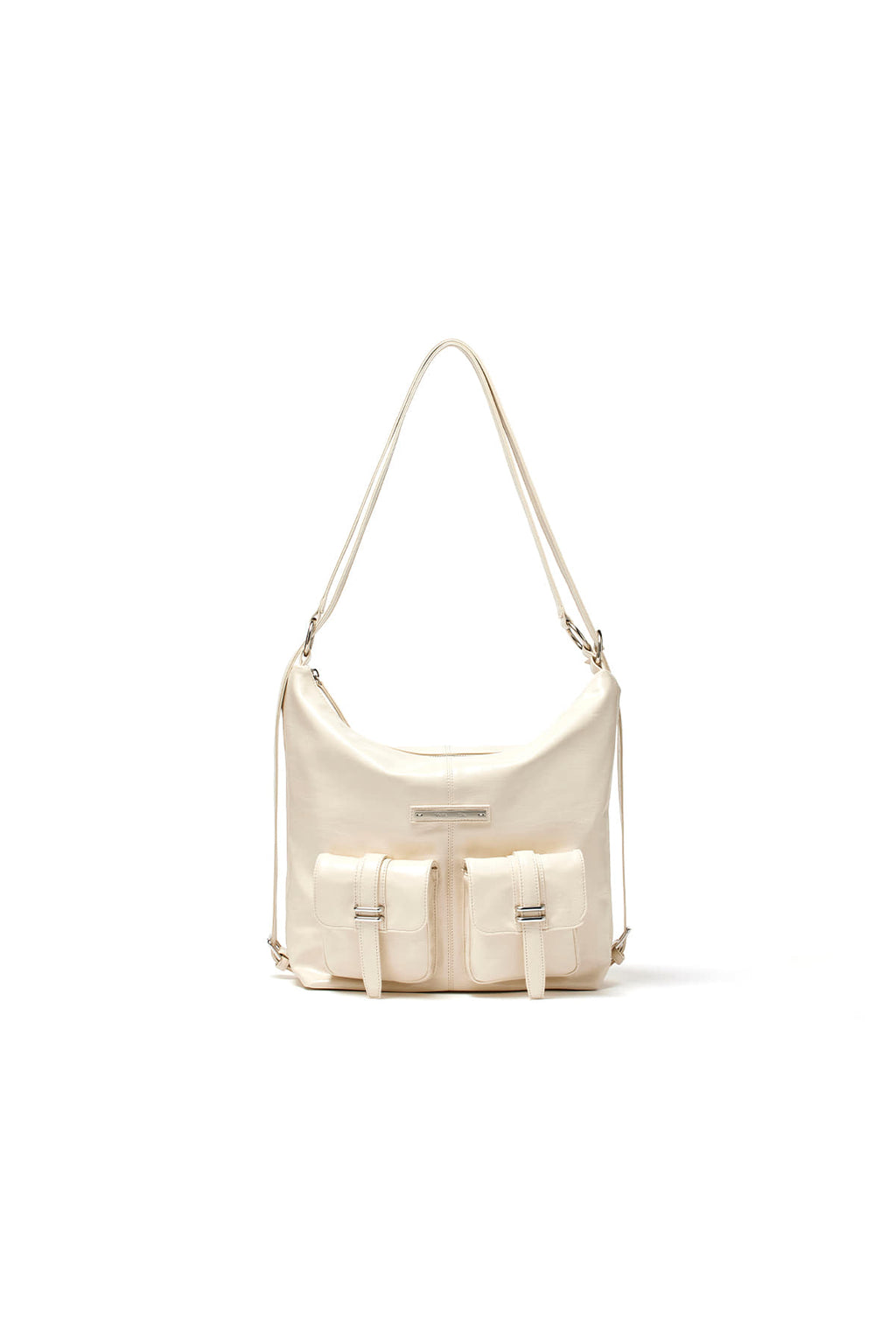 Matin Kim - Double Pocket Two Way Bag (Cream) product image 1 | TRAB K-Fashion Australia