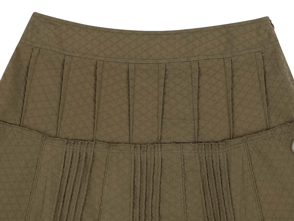 Coyseio - Flower Pintuck Skirt (Brown) product image 9 | TRAB K-Fashion Australia