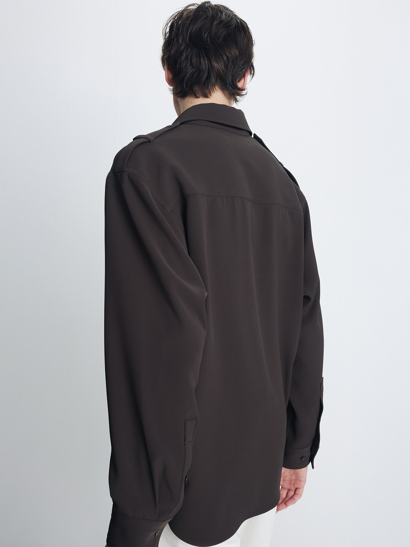 Tonywack - Draped Utility Shirt (Brown) product image 6 | TRAB K-Fashion Australia