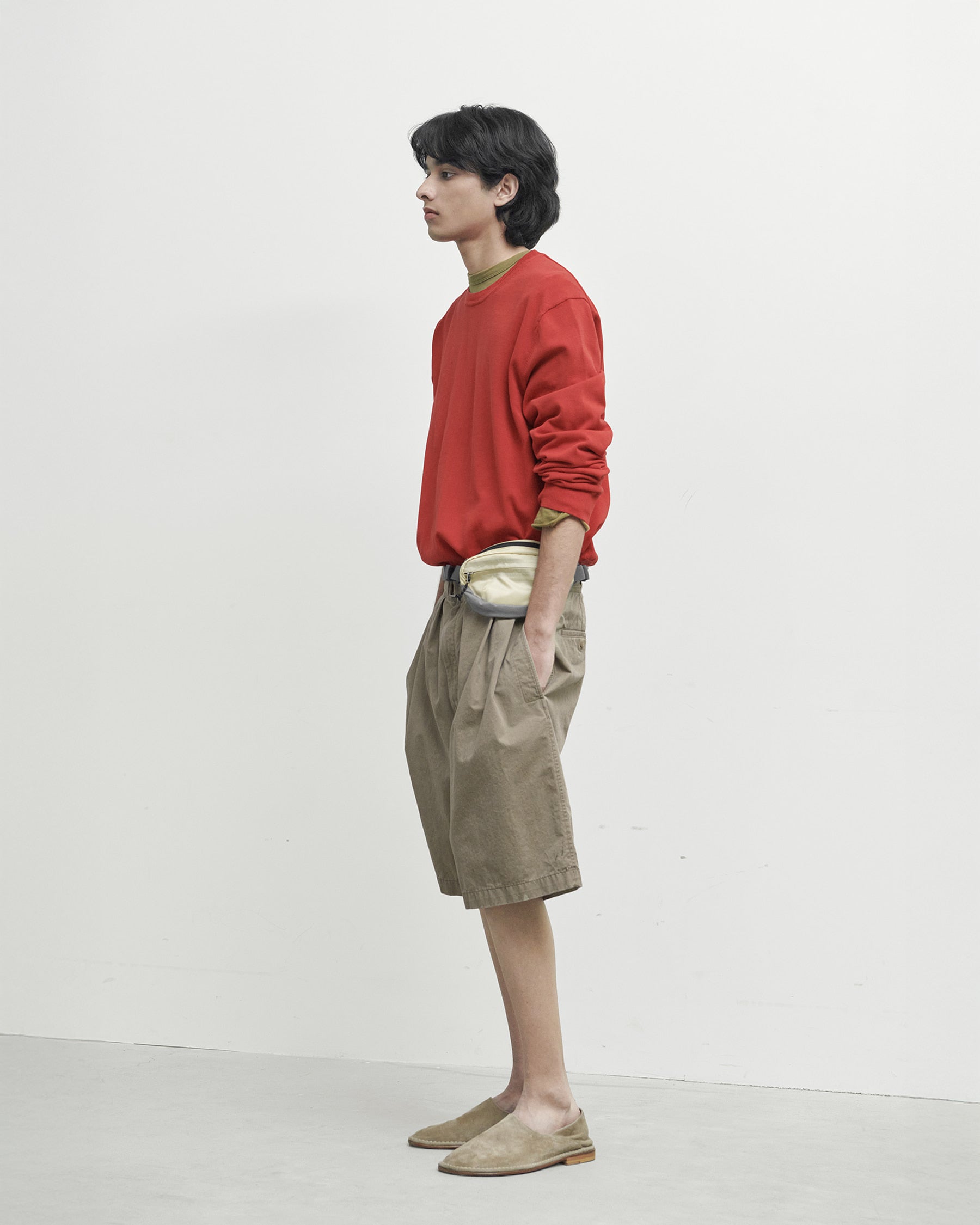 Brownyard - Belted Half Pants (Dark Beige) product image 2 | TRAB K-Fashion Australia