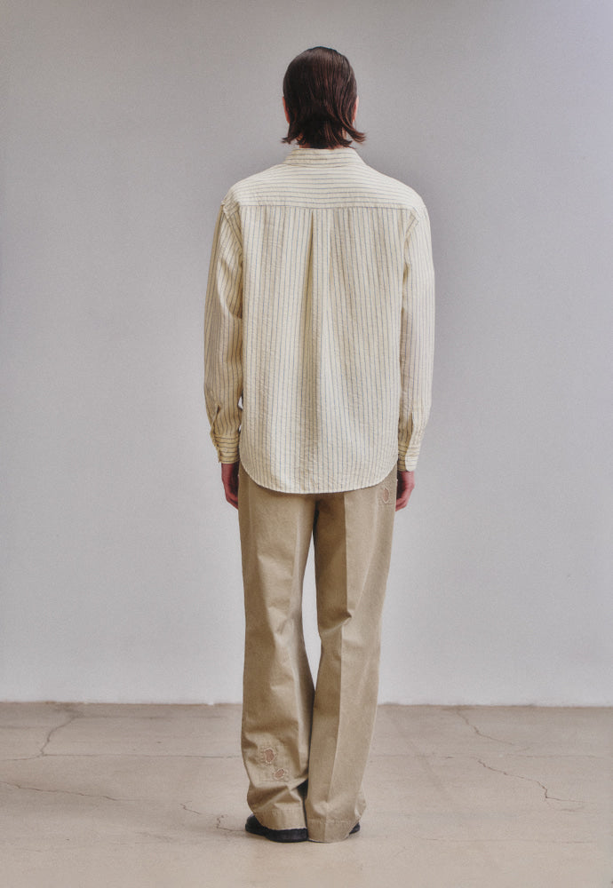 Art if acts - Wrinkle Rayon Shirt (Cream/Liberty Blue) product image 5 | TRAB K-Fashion Australia