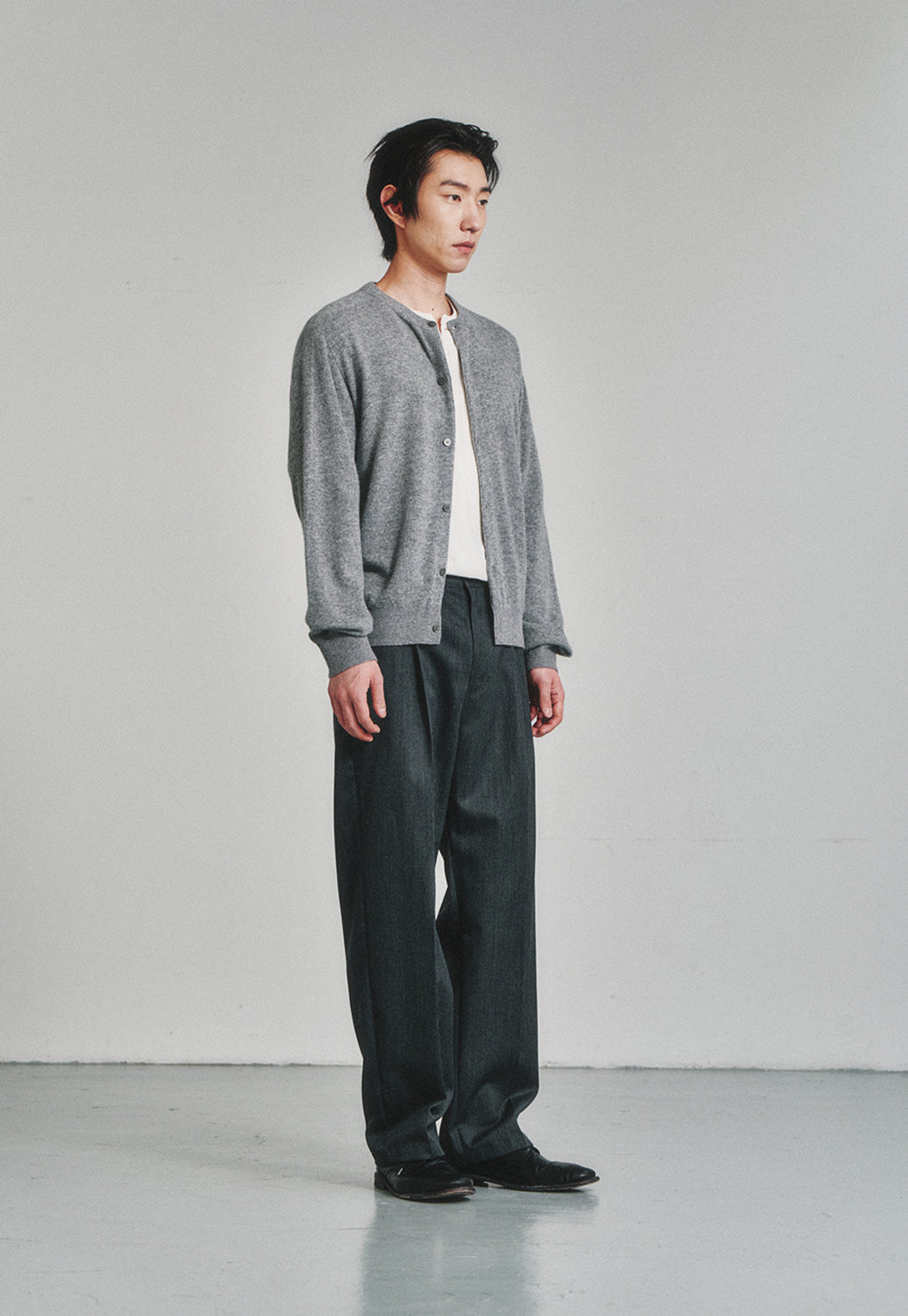 Art if acts - Wholegarment Round Neck Cardigan (Ash) product image 3 | TRAB K-Fashion Australia
