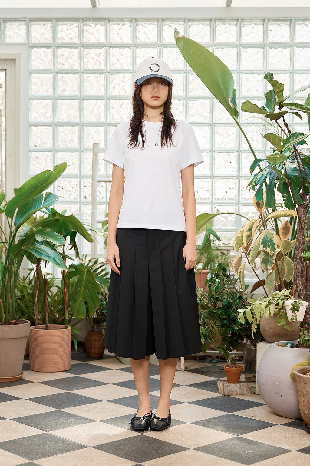 Matin Kim - Sticker Graphic Logo Top (White) product image 4 | TRAB K-Fashion Australia