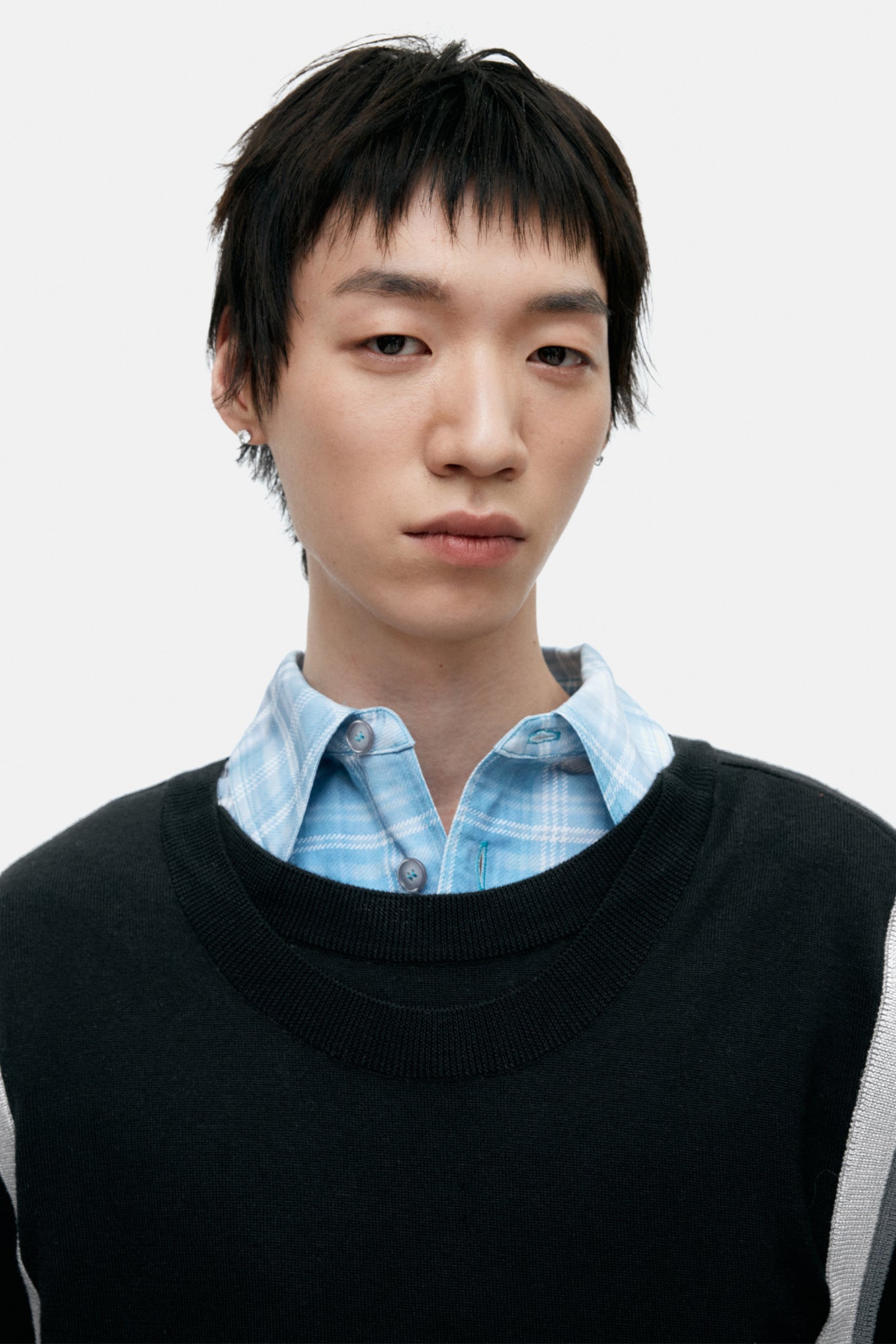 Andersson Bell - Layered Crewneck Sweater (Black) product image 4 | TRAB K-Fashion Australia