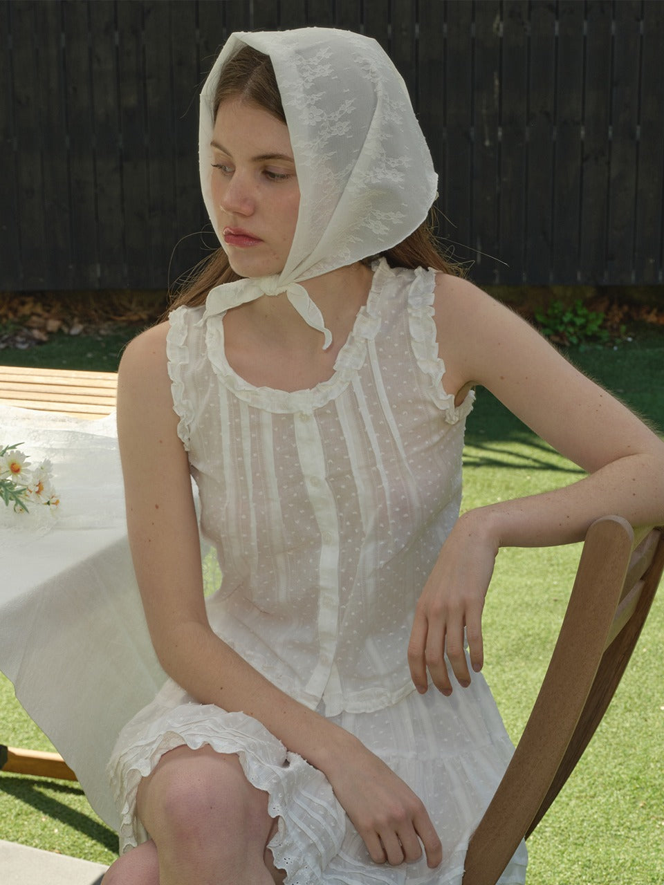 Margarin Fingers - Lace Label Bonnet (White) product image 1 | TRAB K-Fashion Australia